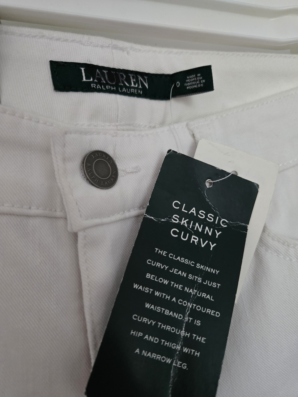 Lauren Ralph Lauren Classic Skinny Curvy Jeans - White